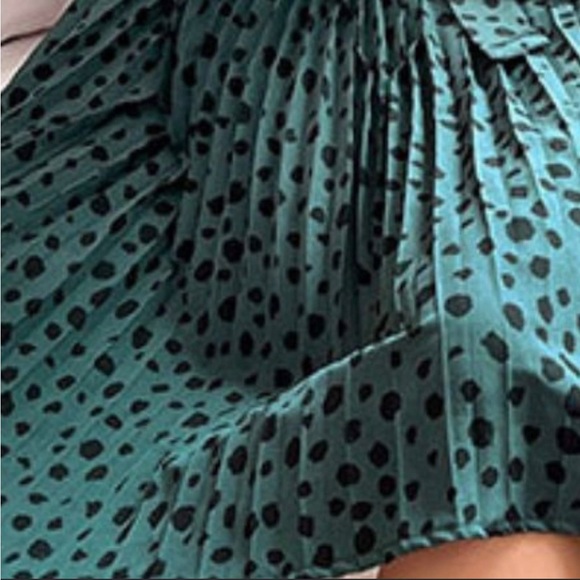 Women’s Boho Dalmatian Print Pleated Halter Dress, Worn Once, Perfect Condition - Picture 3 of 11